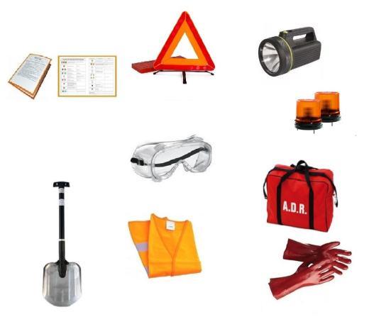 ADR комплект для опасных грузов, которым присвоены знаки опасности № 1, 1.4, 1.5, 1.6, 2.1, 2.2 (по ДОПОГ и ТР ТС 018/2011)